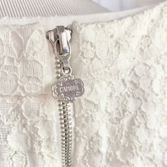 L’amour by Nanette Lenore White Lace Circle Skirt - Picture 11 of 12